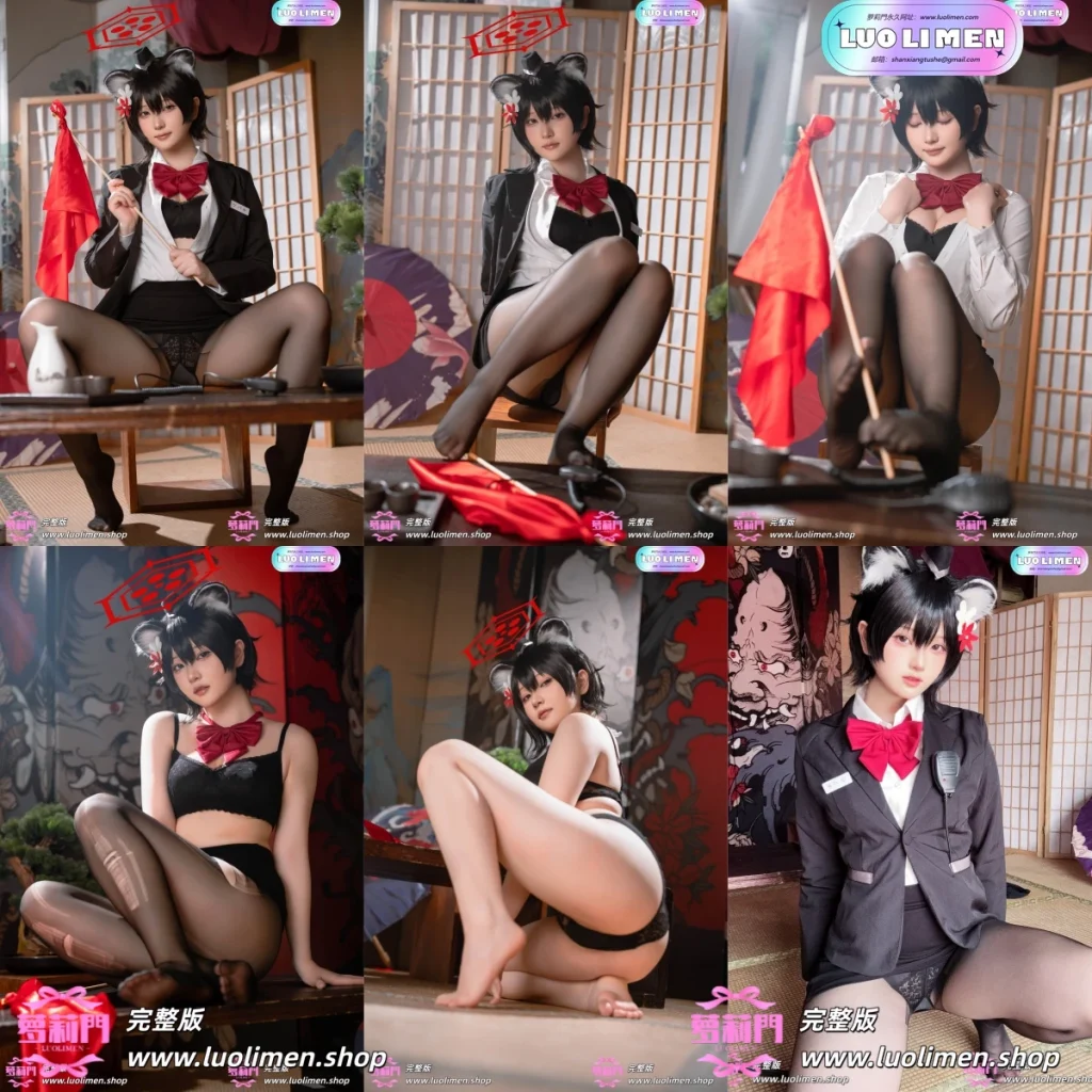 屿鱼 NO.042 蔚蓝档案 春日椿 导游[55P-155.6M]-白虎萝莉 - COS网红-  鬼父淫母